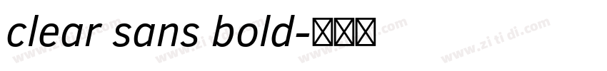 clear sans bold字体转换